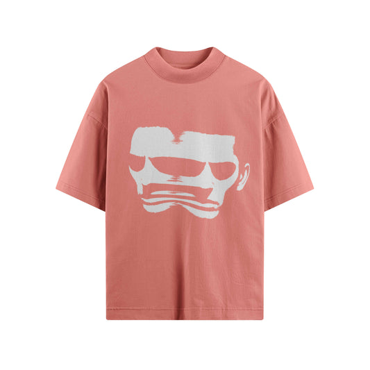 Distorted Vision – Oversized T-Shirt (Coral Pink)